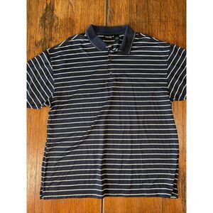 Ping Collection Men's Xl Navy Striped Polo Golf Shirt